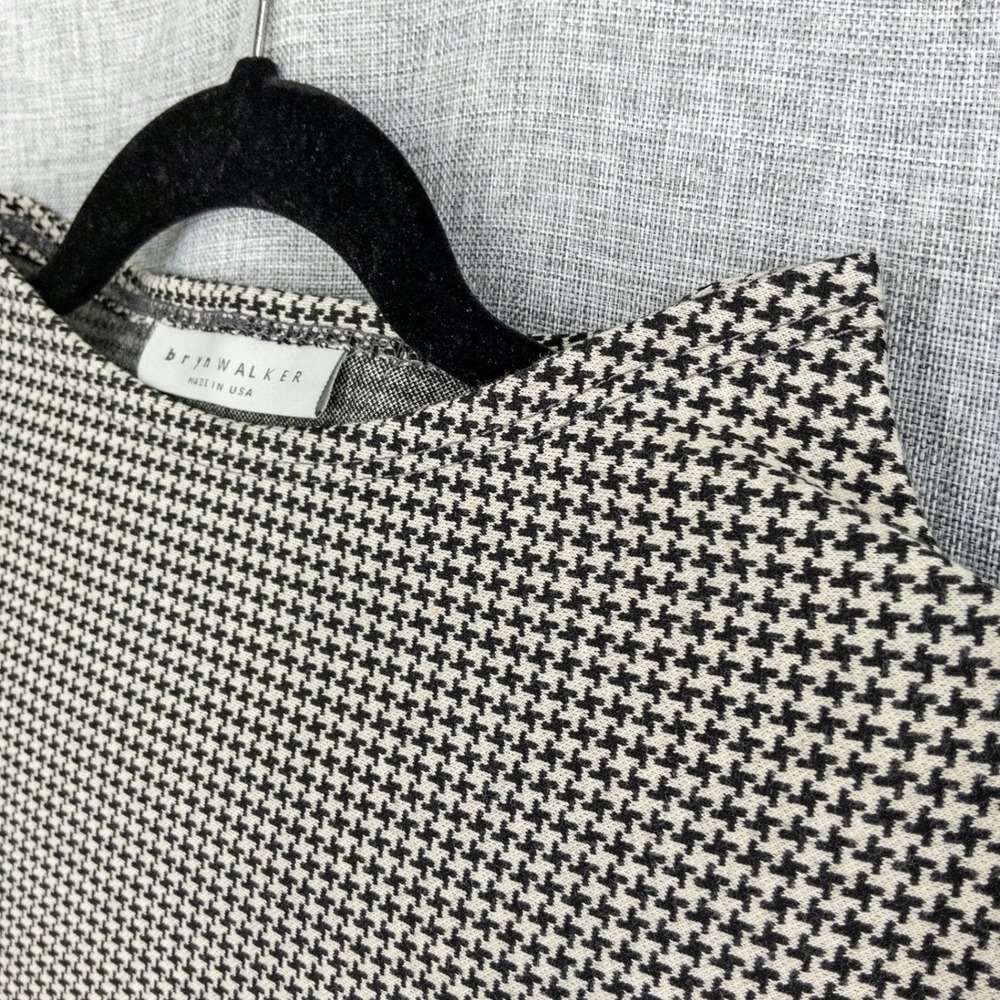Bryn Walker Women's 1X Houndstooth Mock Neck 3/4 Sleeve Blouse $170 Retail - Picture 6 of 9